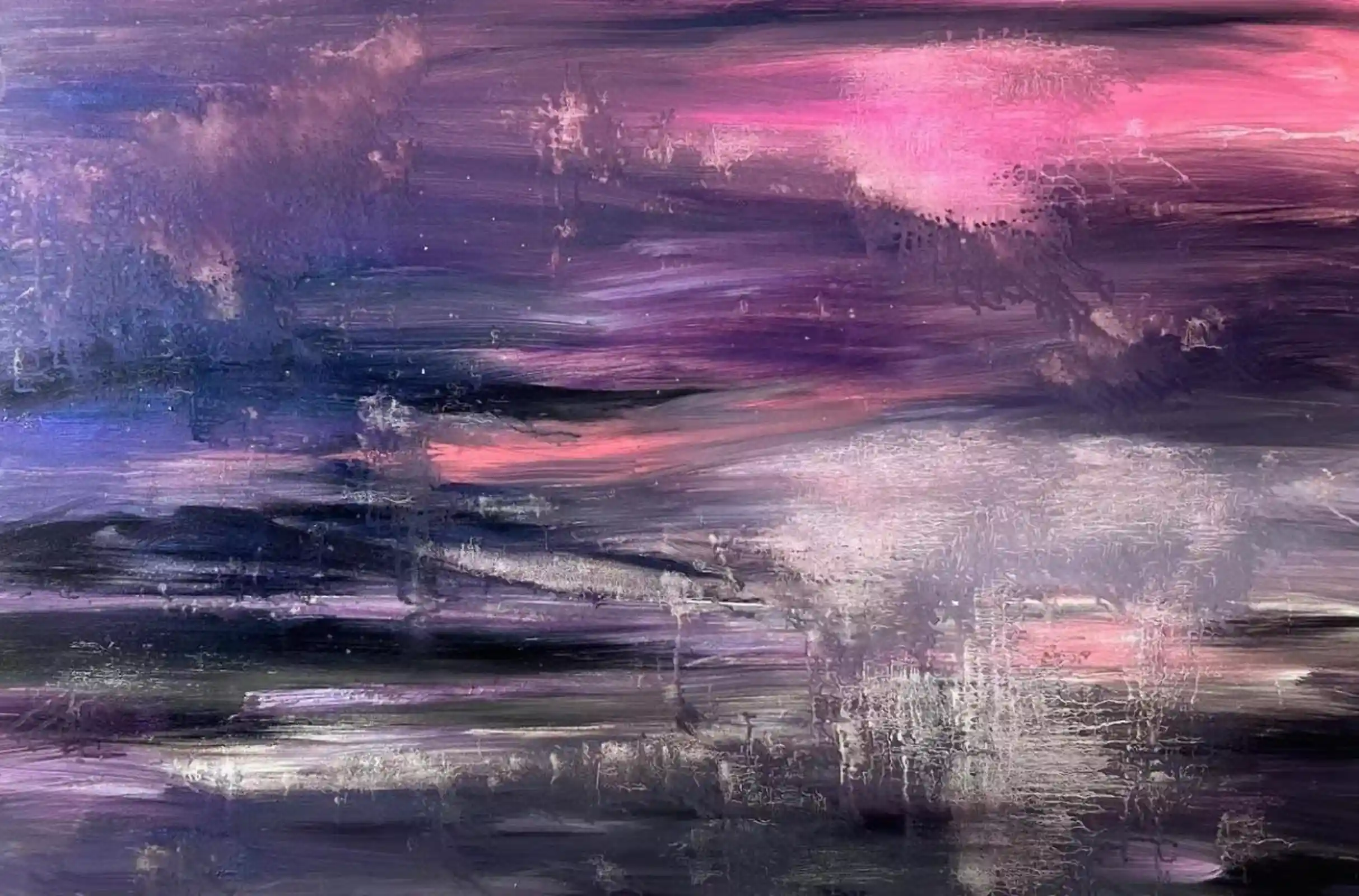 春天站在雪花的中间